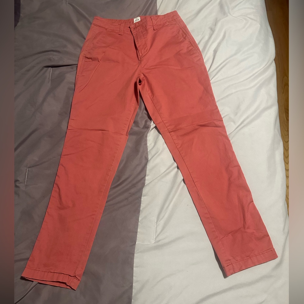 GAP Girlfriend Khaki Pants in Coral